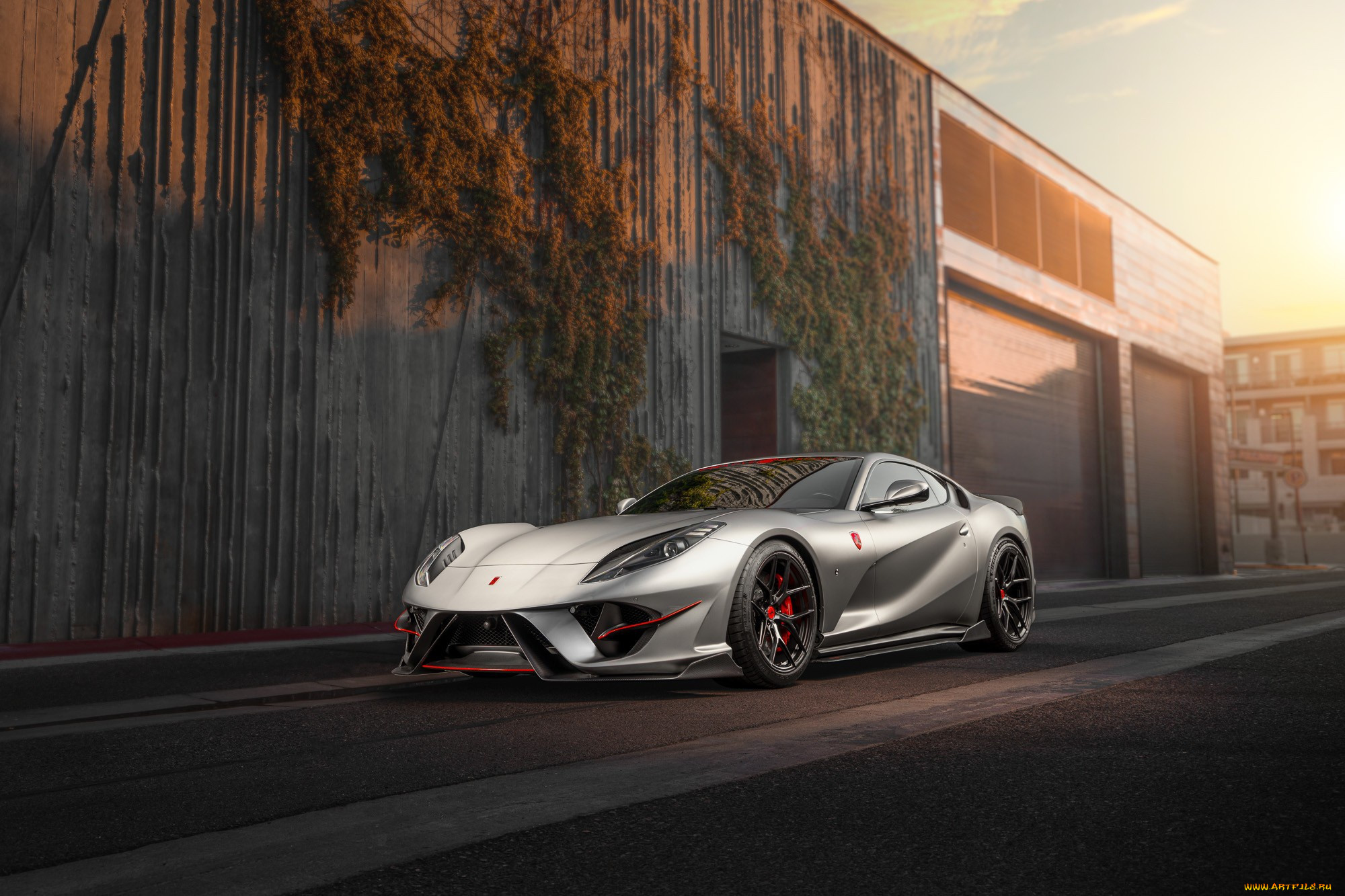 , ferrari, sunset, lane, svr, 812superfast